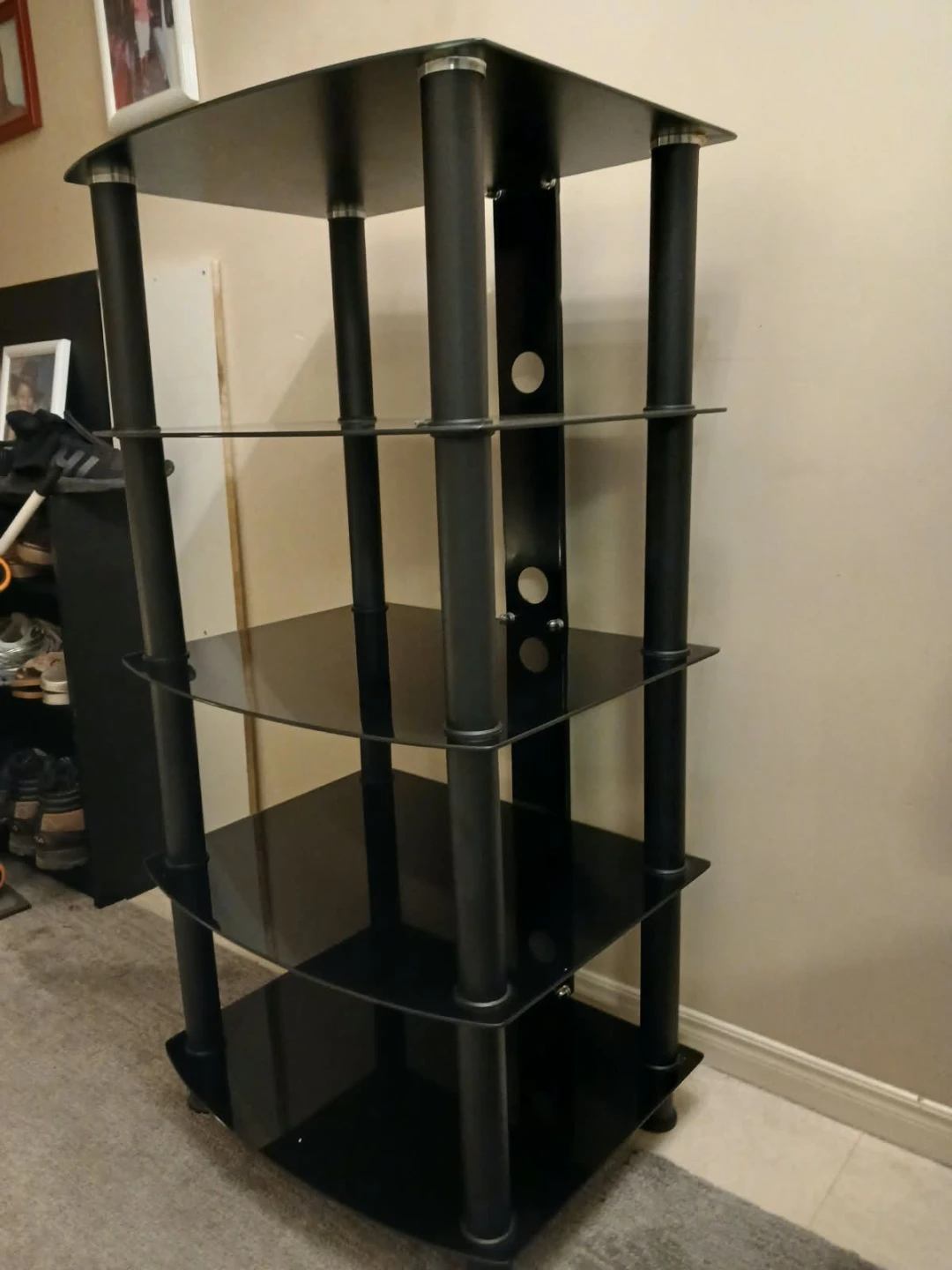 Black glass Stand shelf - photo 2