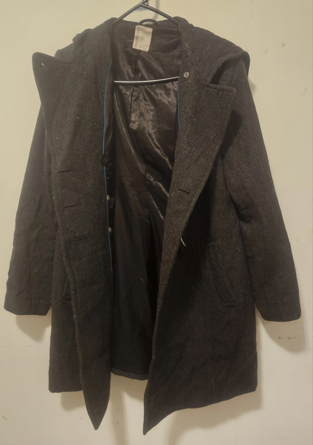 Smart Set dark grey hooded coat - photo 2