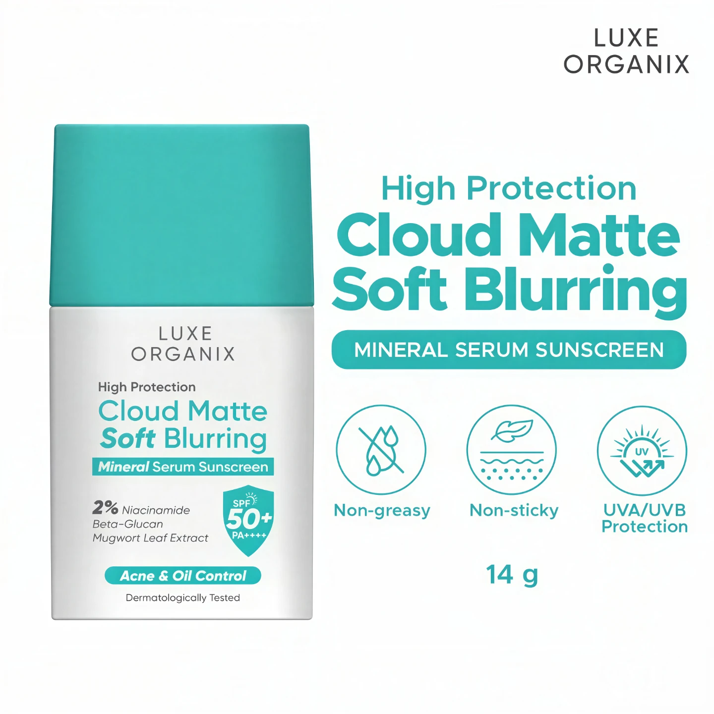 LUXE ORGANIX High Protection Cloud Matte Soft Blurring