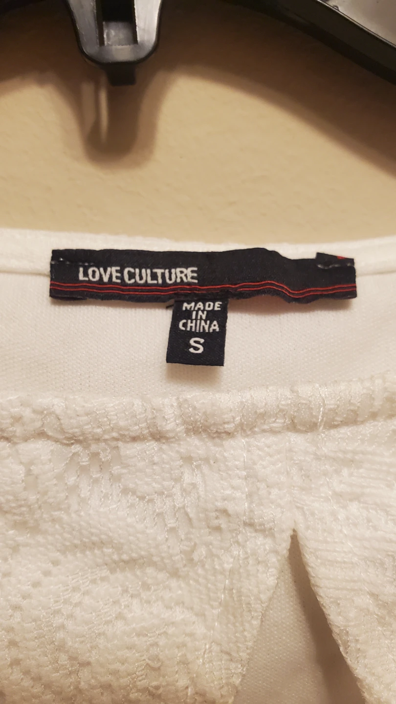 Love Culture White Lace Crop Top - photo 2