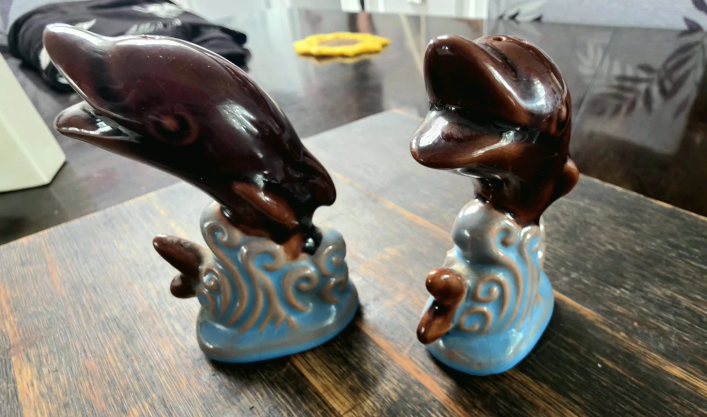Vintage Ceramic Dolphin Salt and Pepper Shakers