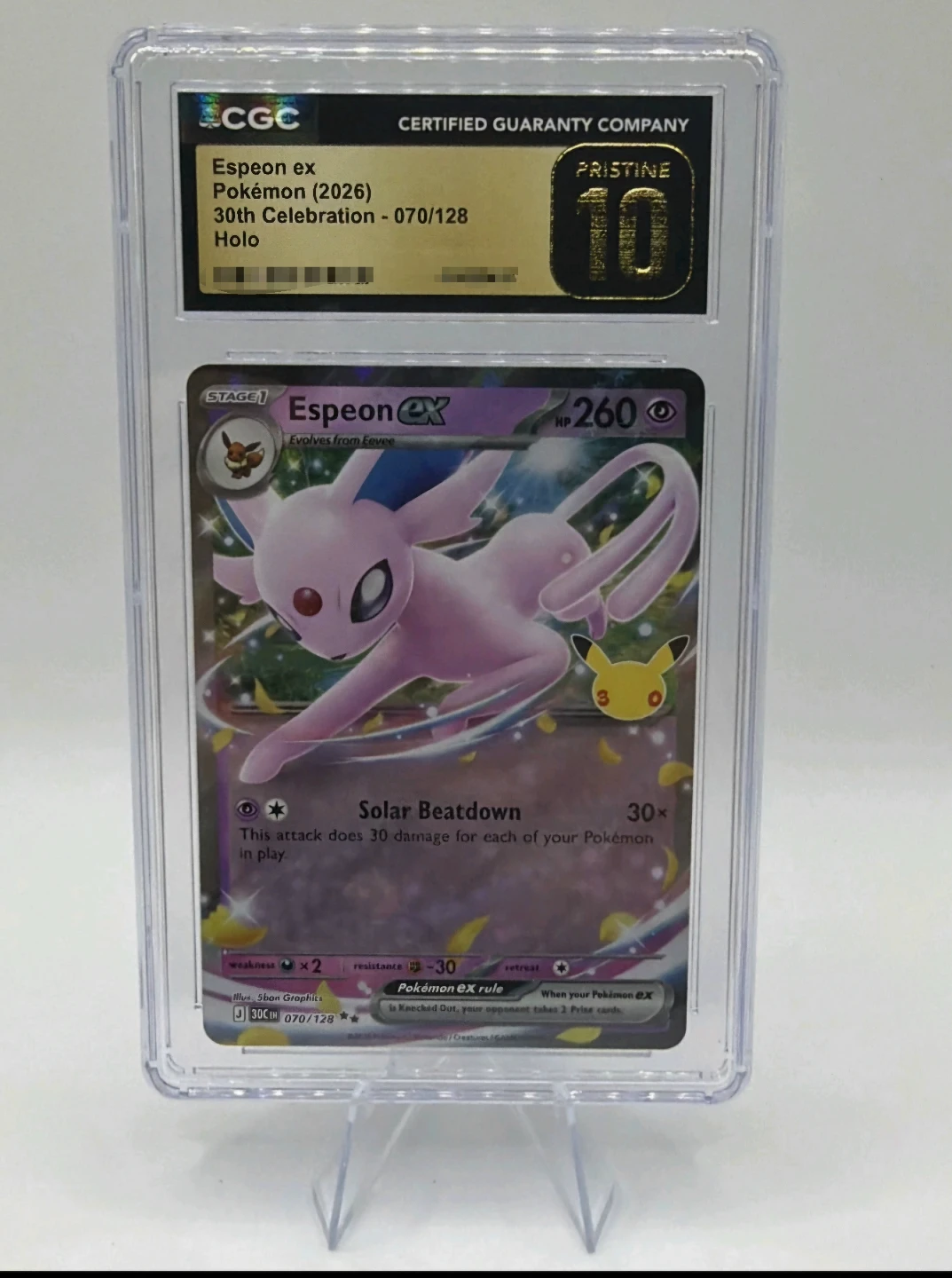 Espeon ex 30th Celebration CGC Pristine 10