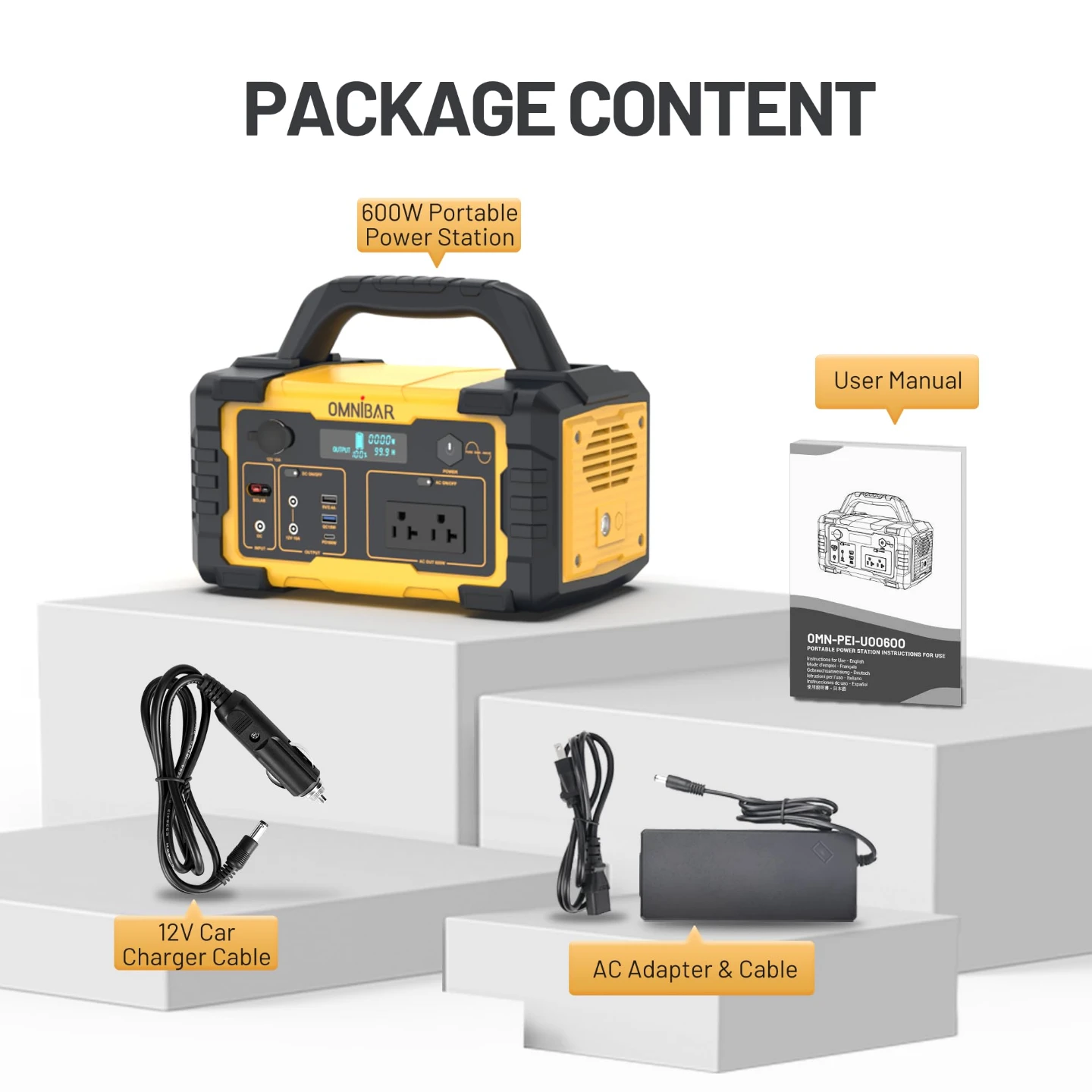 OMNIBAR 600W Portable Power Station