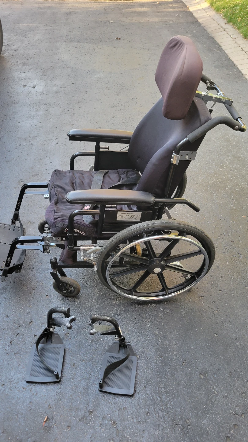 SuperTilt -V Wheelchair with Headrest and Seatbelt
