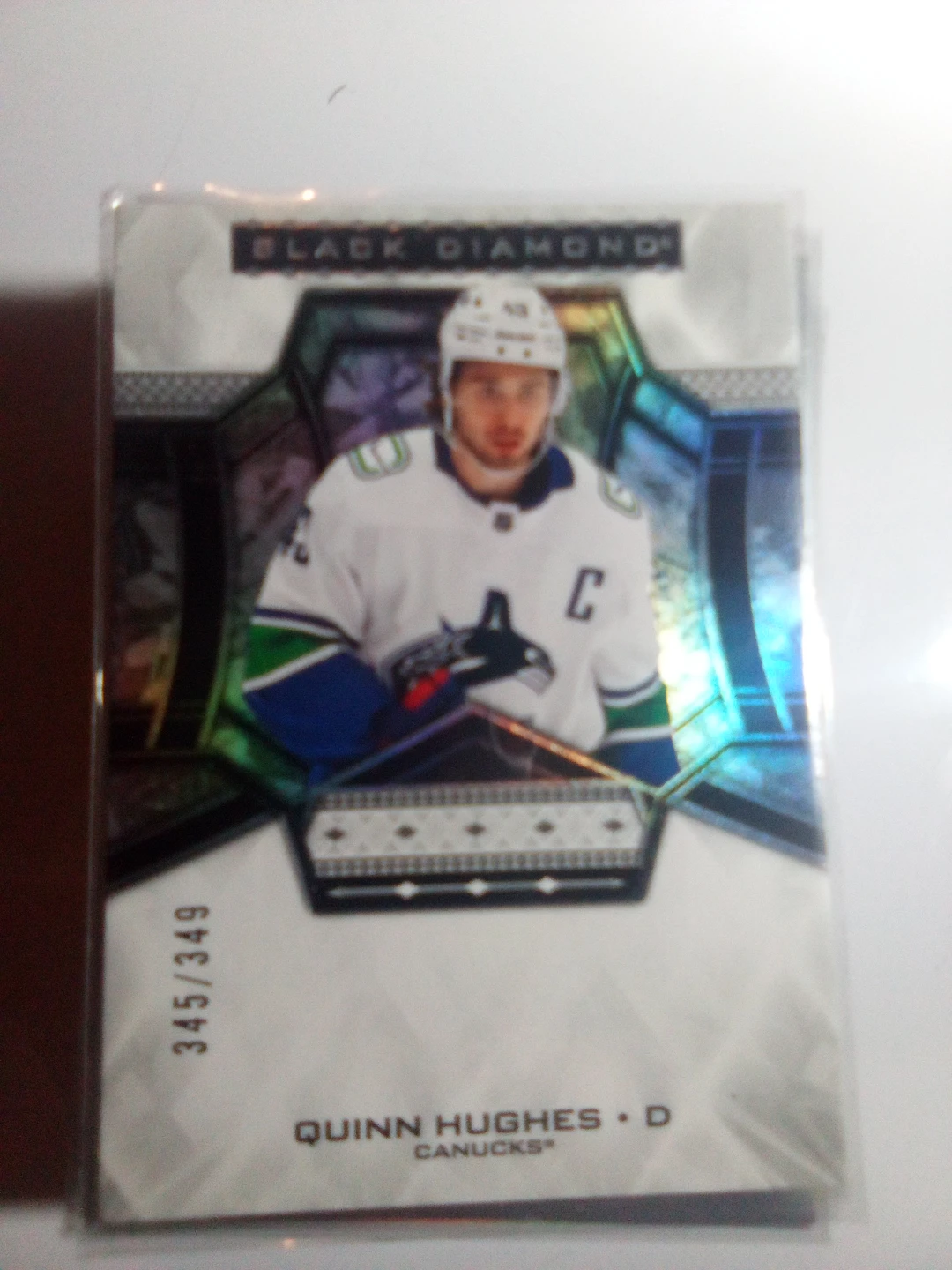 Quinn Hughes 2024-25 Black Diamond Canucks Card