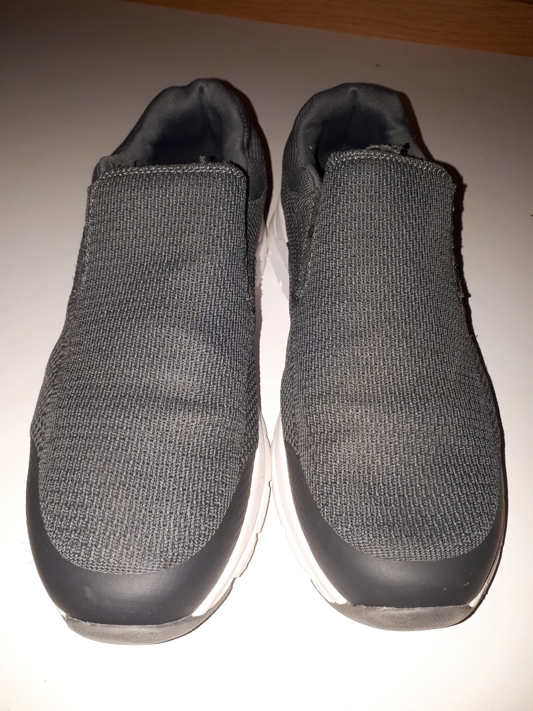 Grey Slip-On Walking Shoes - Size 9