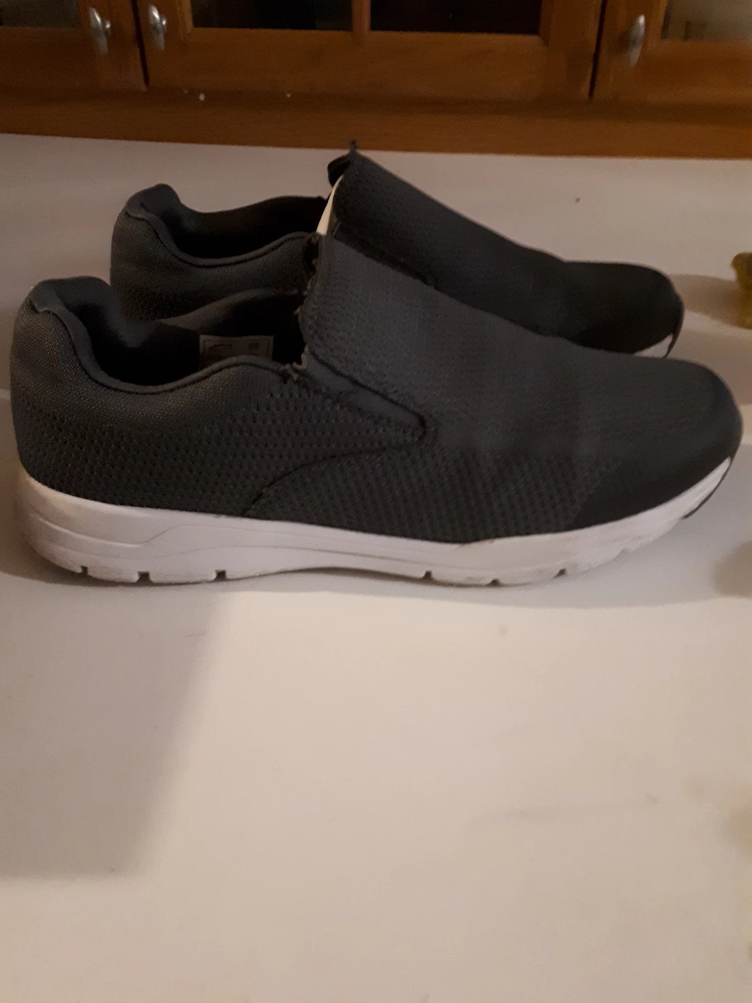 Grey Slip-On Walking Shoes - Size 9 - photo 2