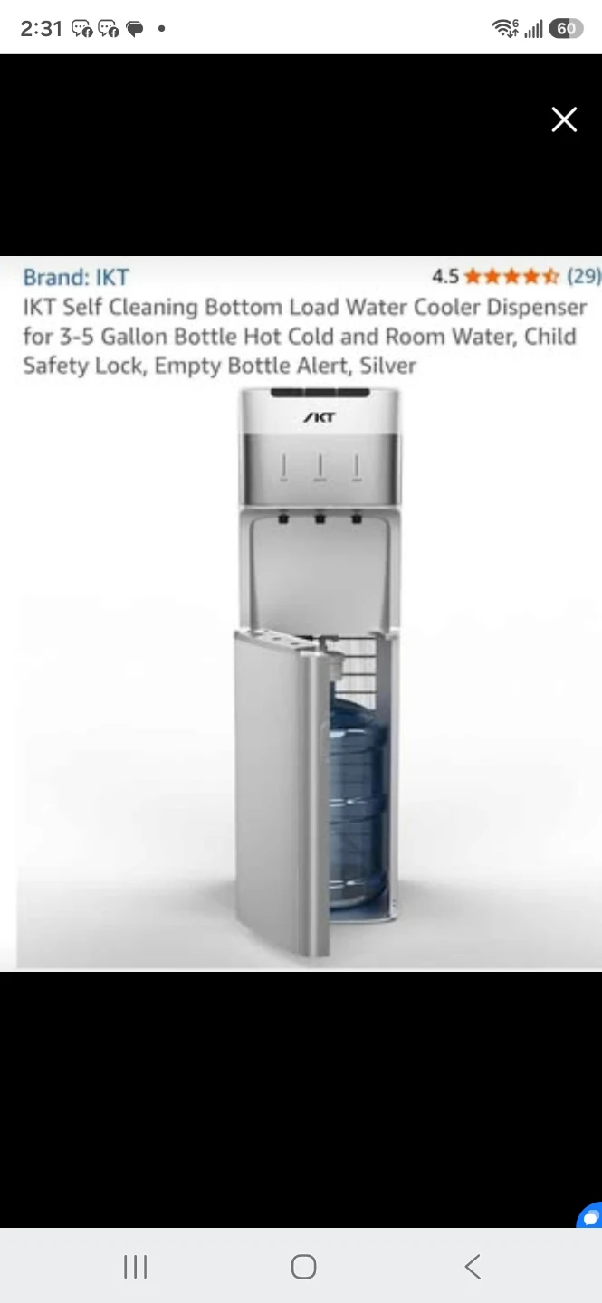 IKT Self Cleaning Bottom Load Water Cooler - photo 2
