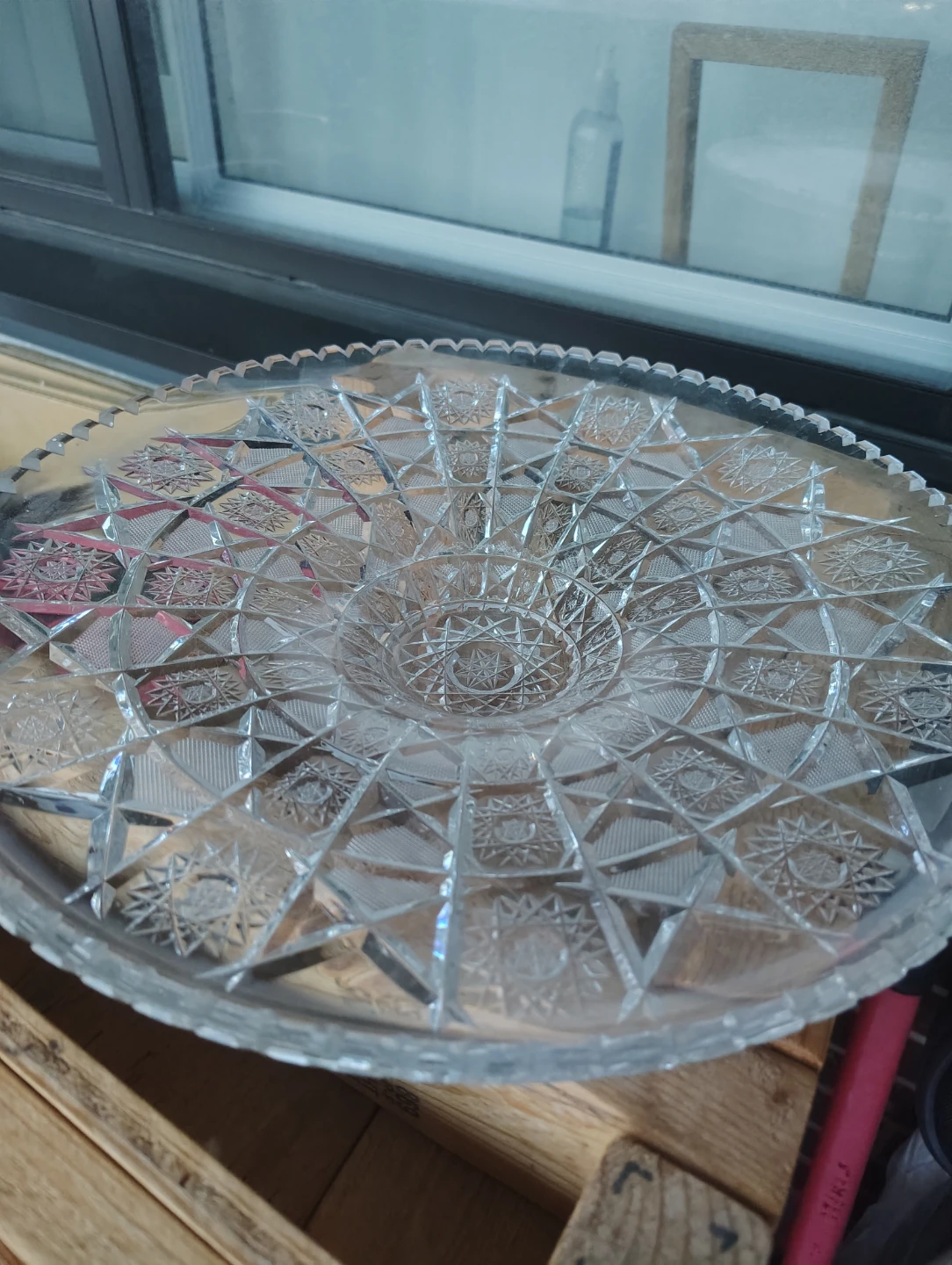 Vintage Crystal Serving Plate