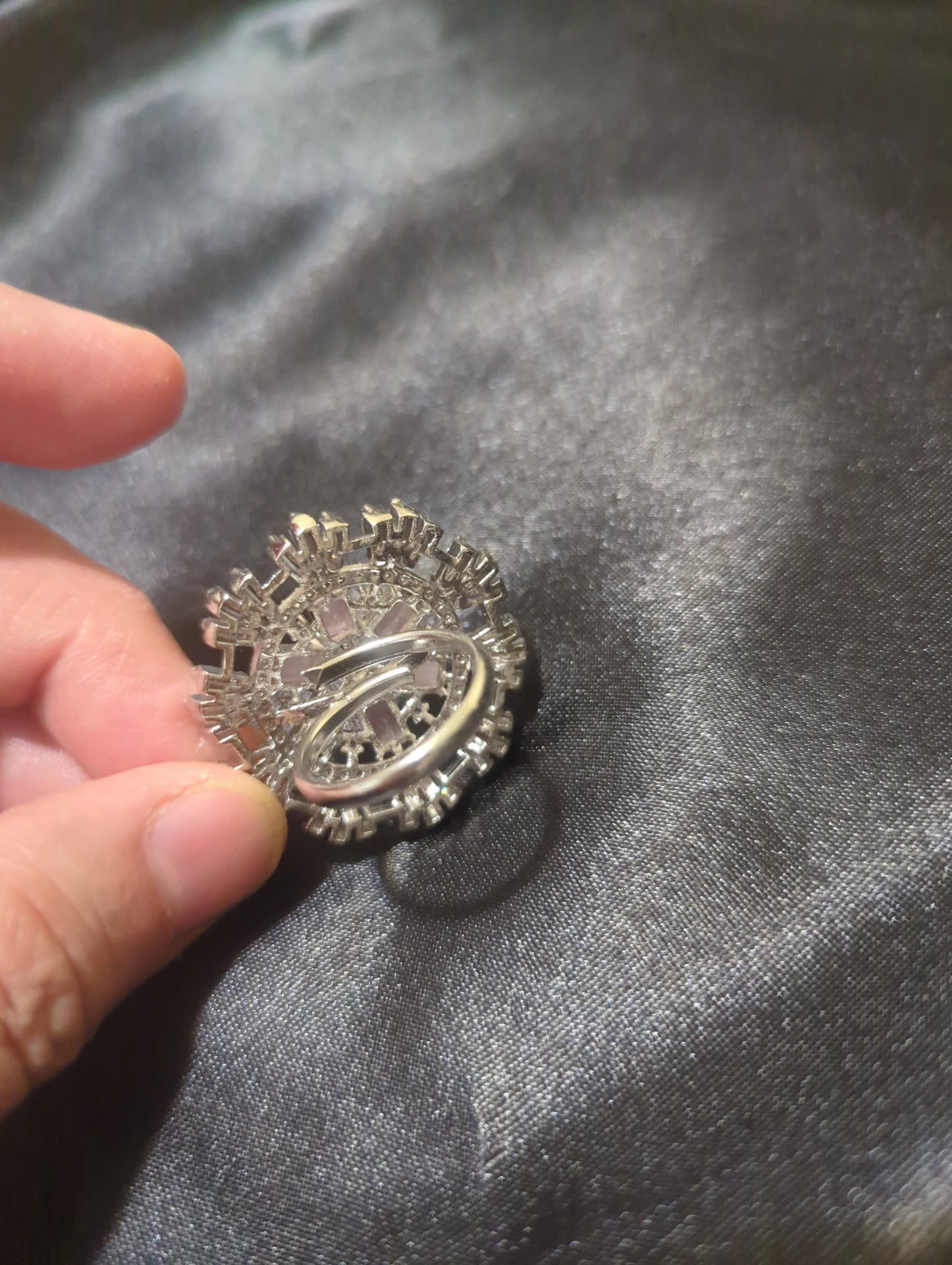 Floral Crystal Statement Ring - photo 3