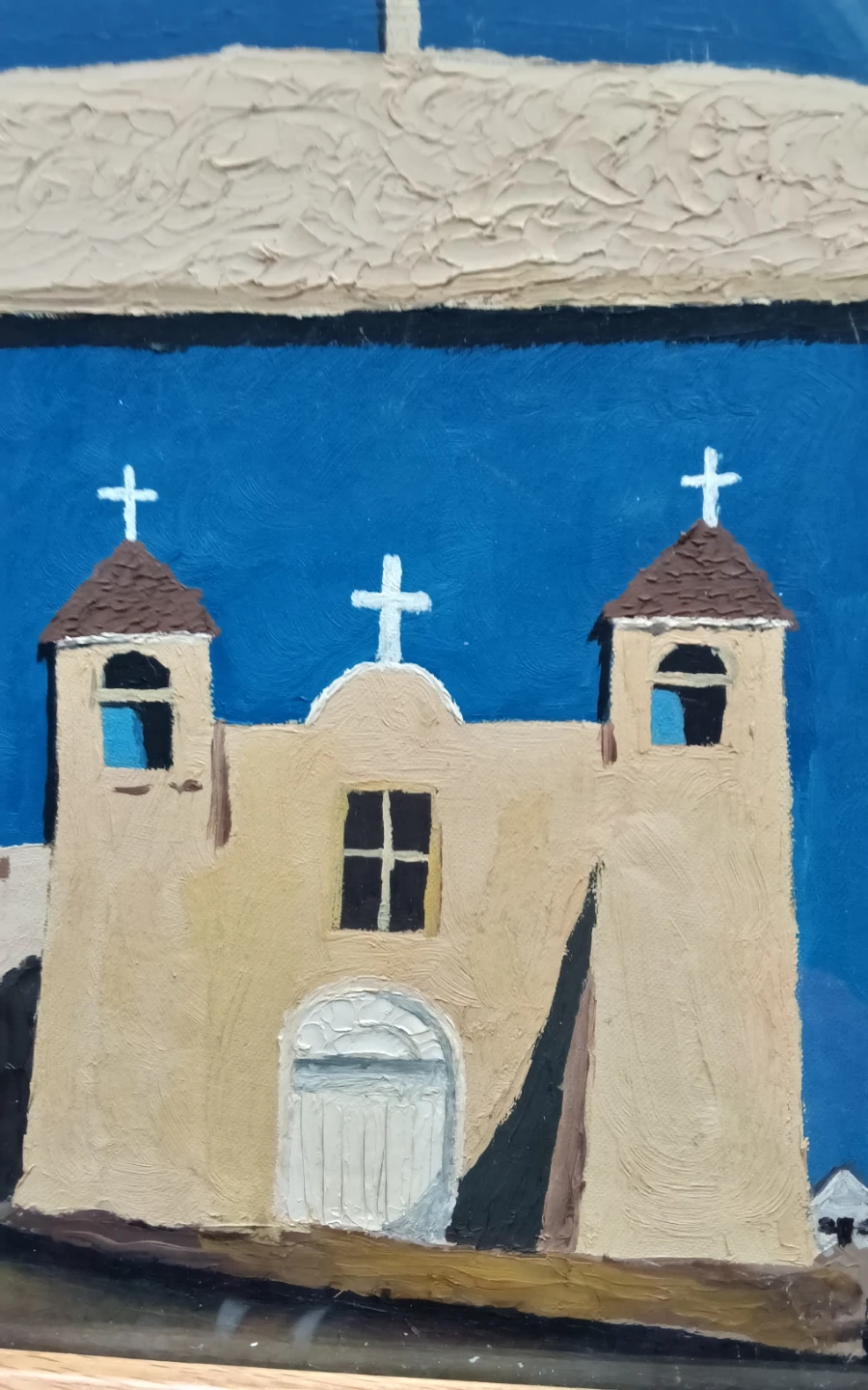 Original New Mexico Adobe Oil Painting by L. Youmans - photo 3