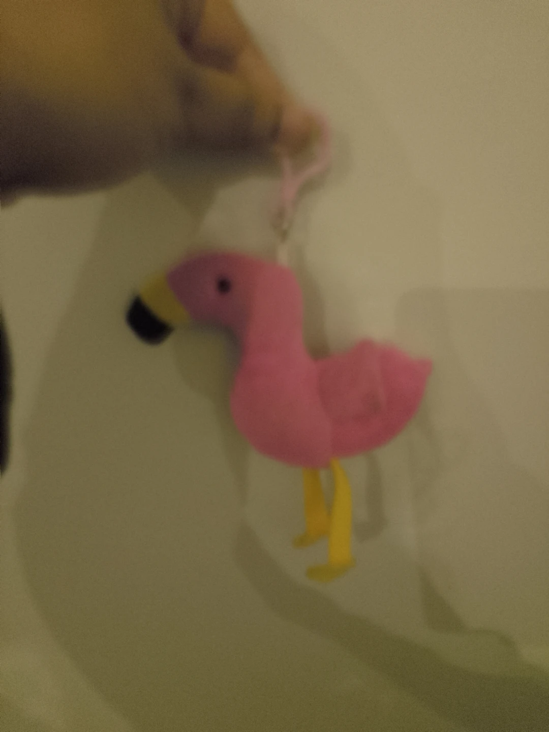 Plush Flamingo Keychain