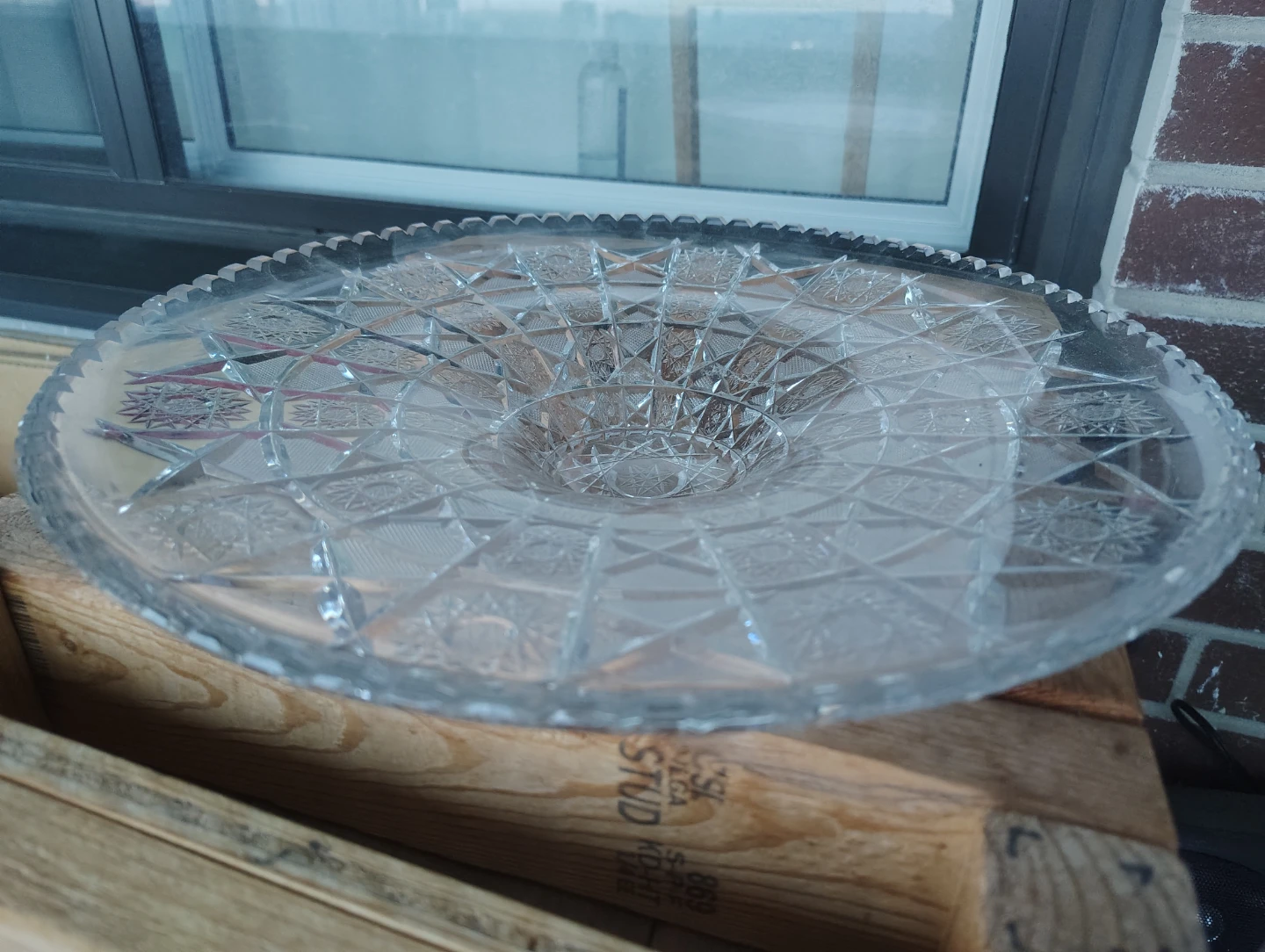 Vintage Crystal Serving Plate - photo 2