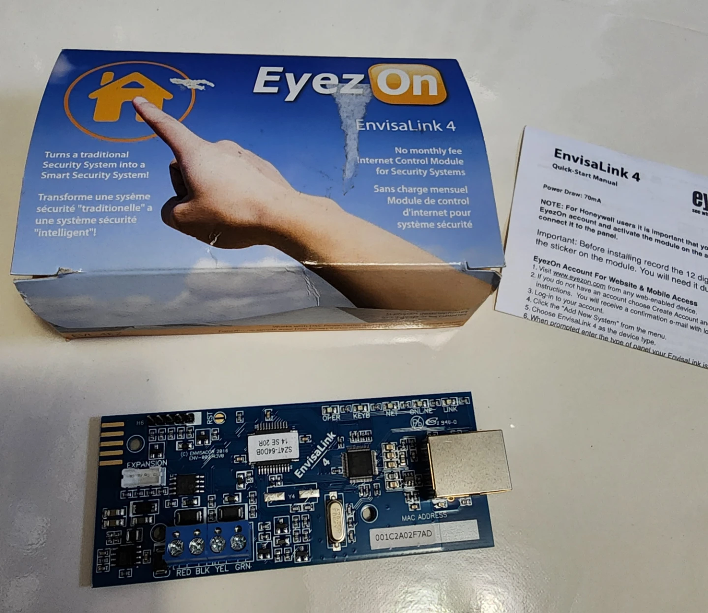 EyezOn EnvisaLink 4 Internet Control Module