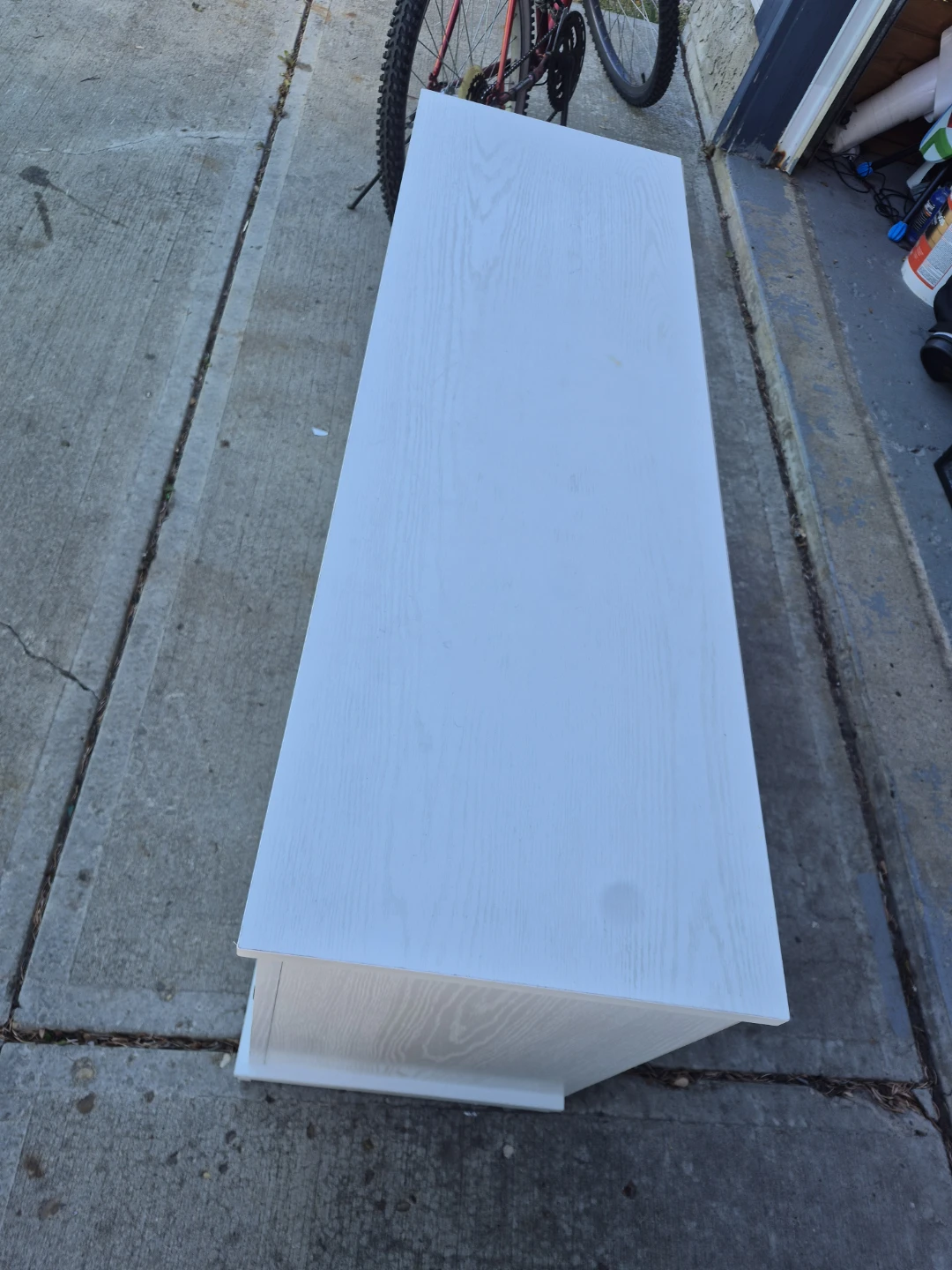 Two White Media Console TV Stand - photo 2
