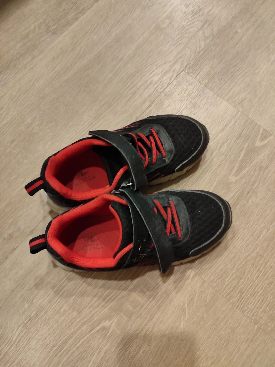 Athletic Works Black and Red Sneakers Size 13