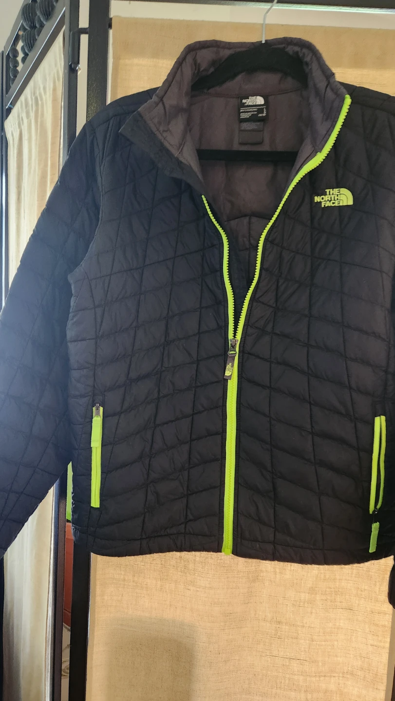 The North Face Thermoball Jacket Black/Neon Green