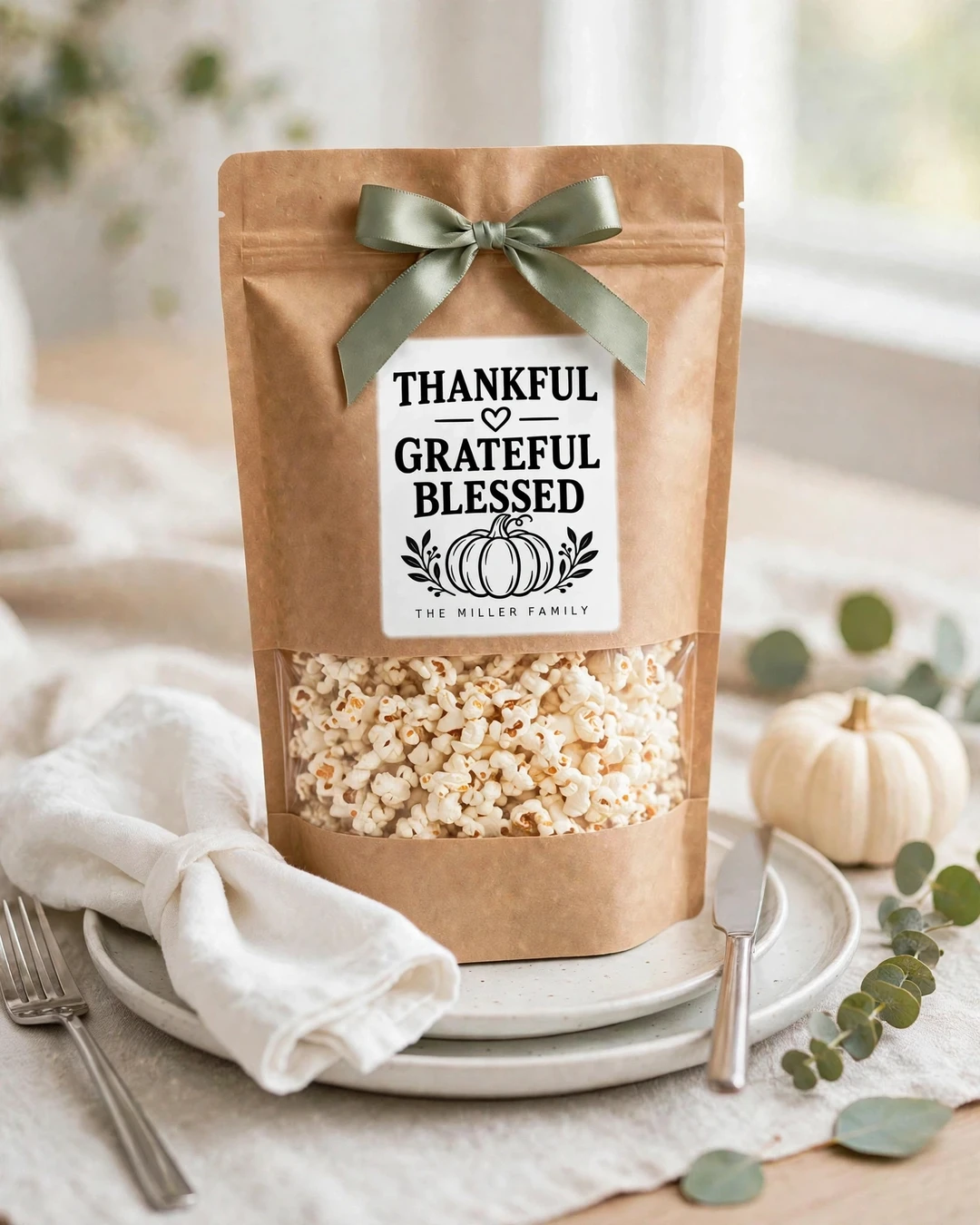 Personalized Thanksgiving Popcorn Gift Bags – $10 - photo 4