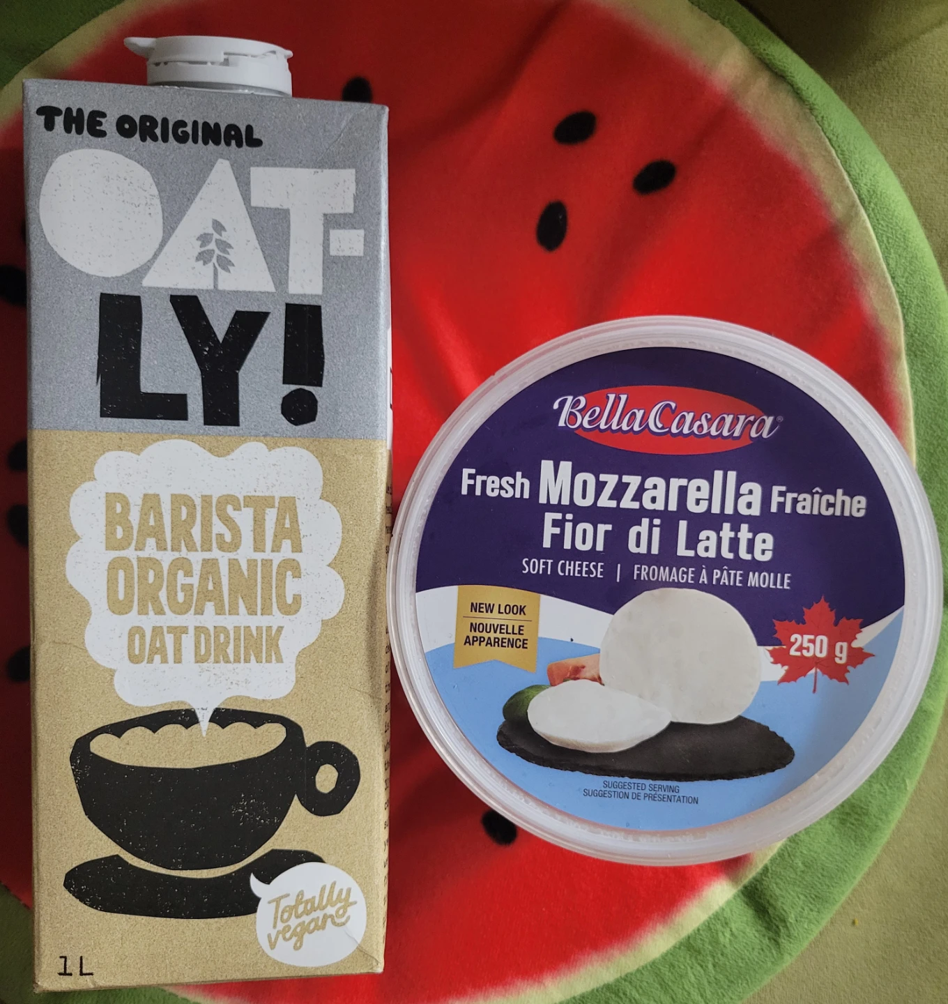 Oatly Barista and Mozzarella