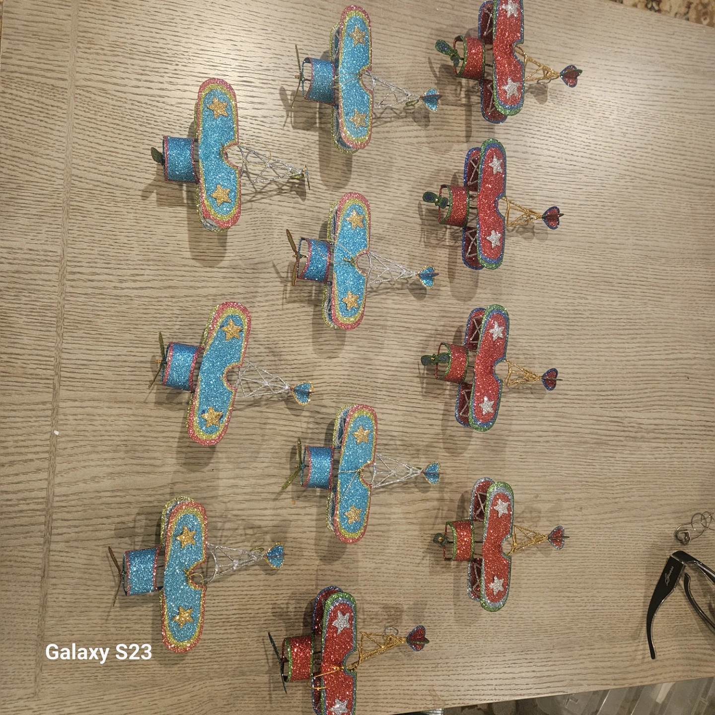 Glitter airplane Christmas Ornaments - photo 4