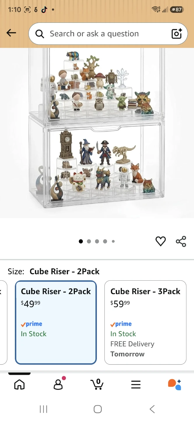 Gudemay Clear Acrylic Display Case with Risers - photo 3