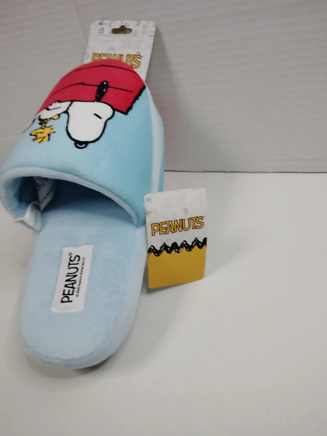 Peanuts Snoopy Plush Slippers Blue L/XL