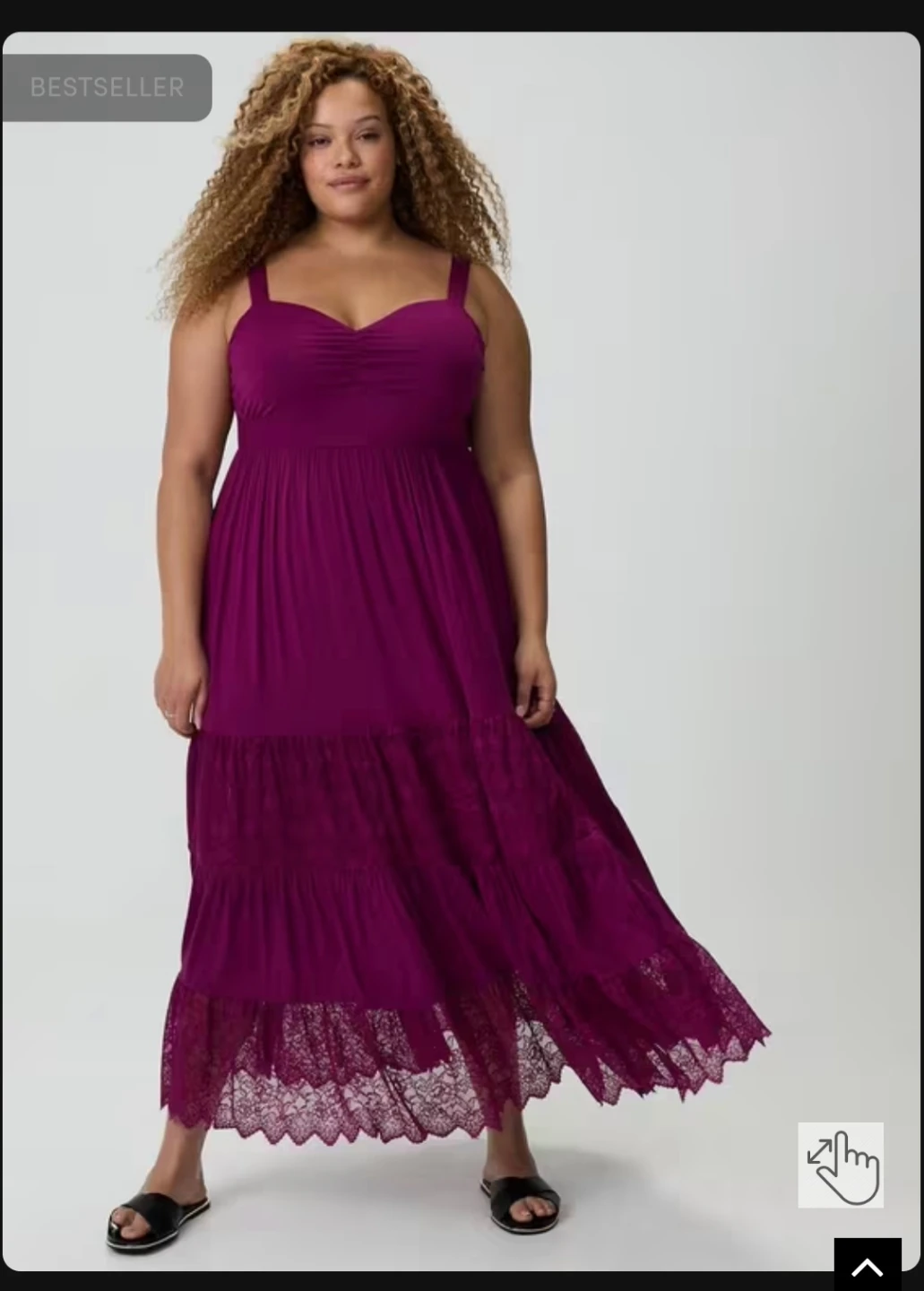 Torrid Sweetheart Lace Inset Maxi Dress Purple Maxi Dress - photo 2