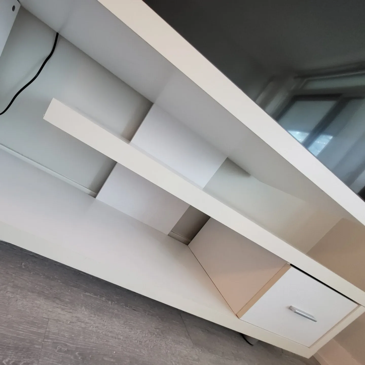 Pickup TODAY 📦 Open Concept TV Stand (Like New), Holds 65" TV - photo 5