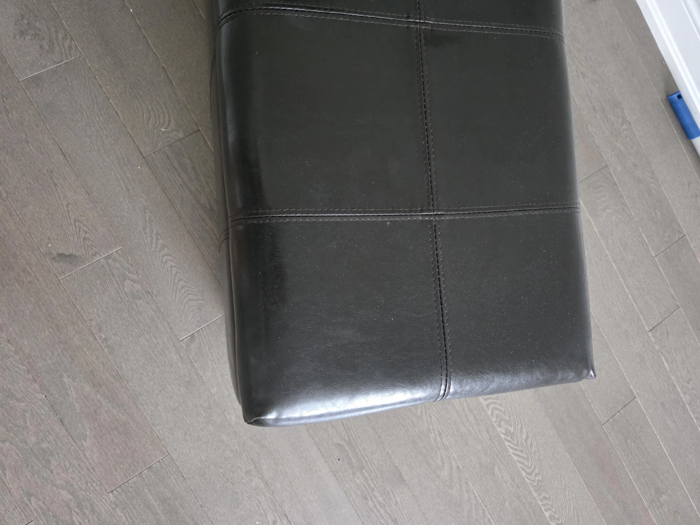 Brown Leather Storage Ottoman Bench - photo 2