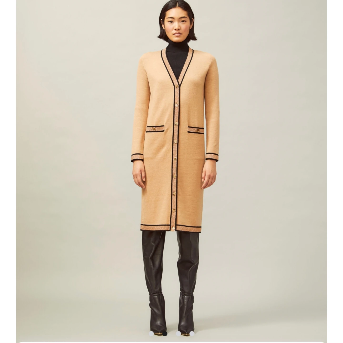Tory Burch Merino Wool Long Cardigan
