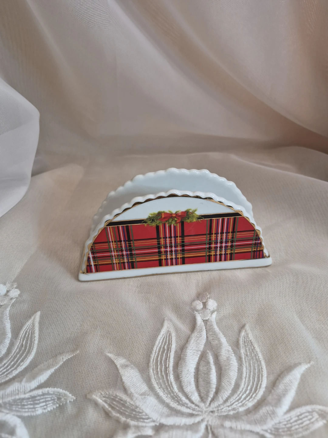 Vintage Royal Elfreda Christmas Holiday Napkin Holder - photo 3