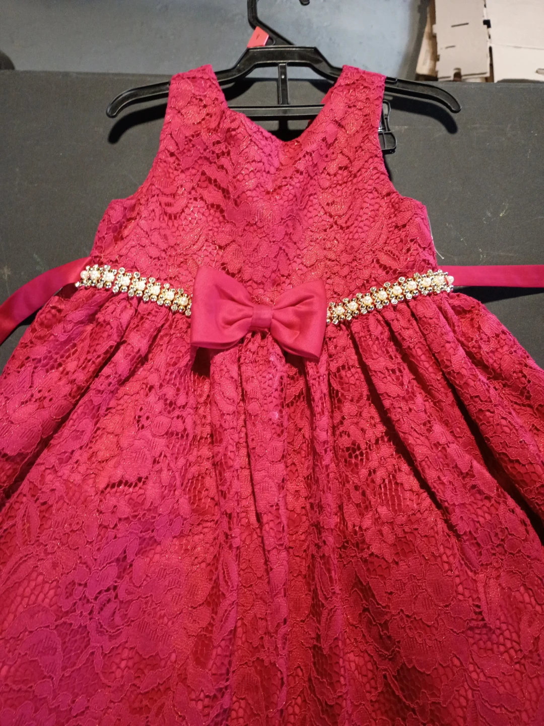 American Princess Red Lace Dress Size 5 - photo 2