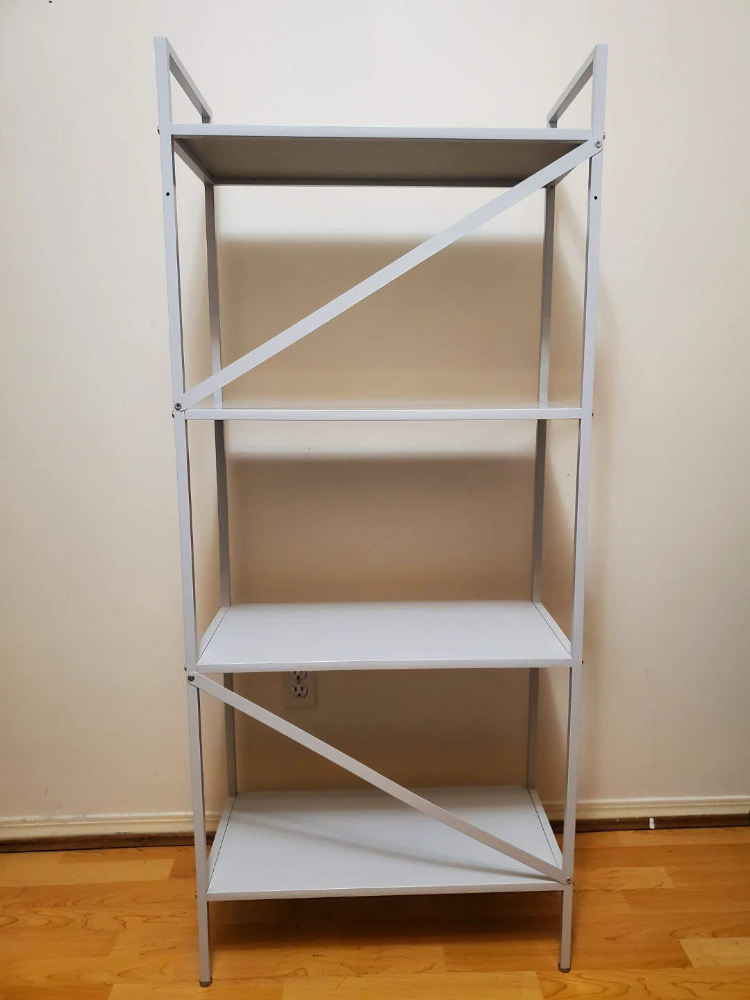 White 4-Tier Metal Shelving Unit - photo 3