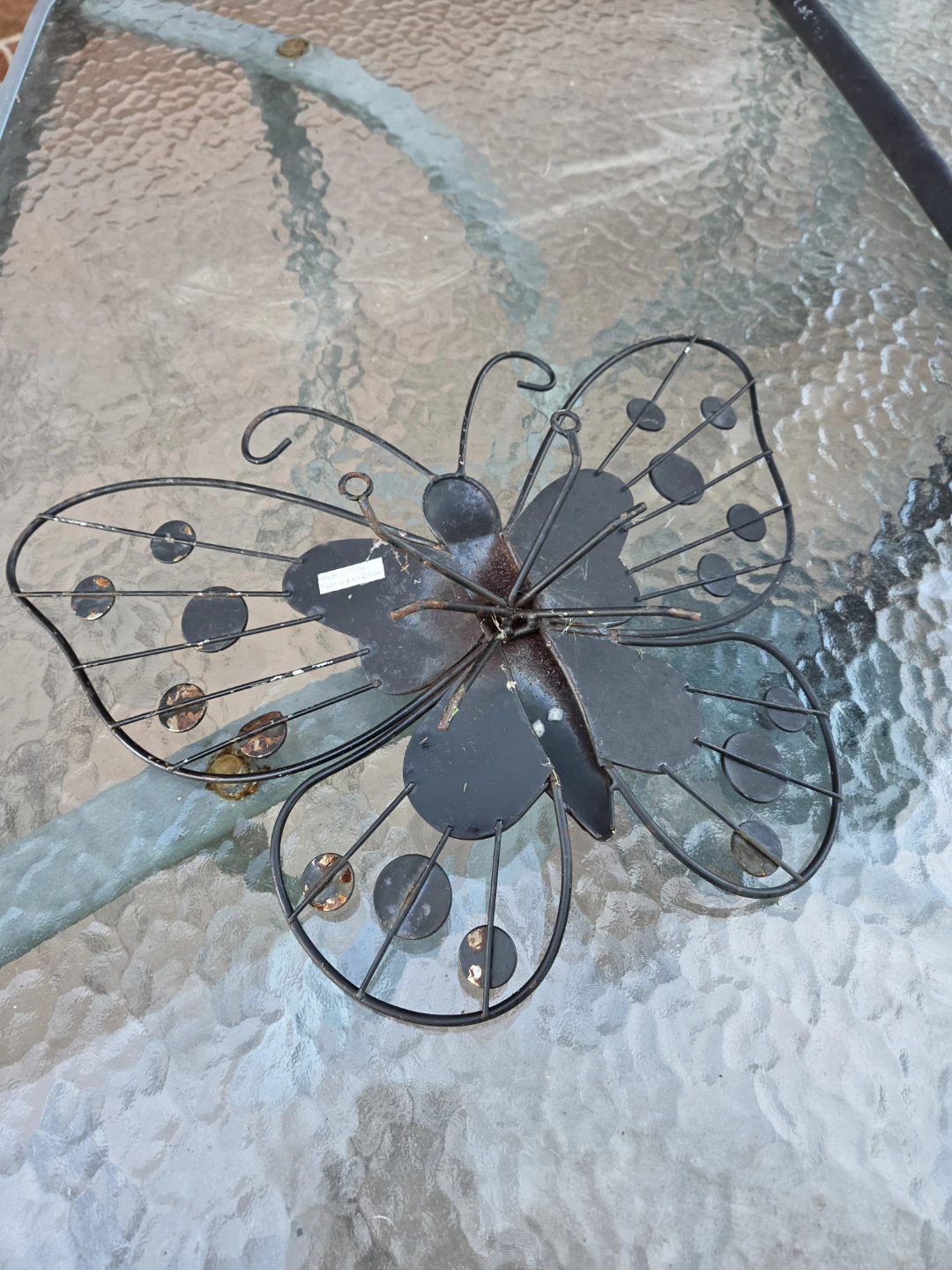 BIRD BATH STAKE OR Decorative Metal Garden Butterfly - photo 3