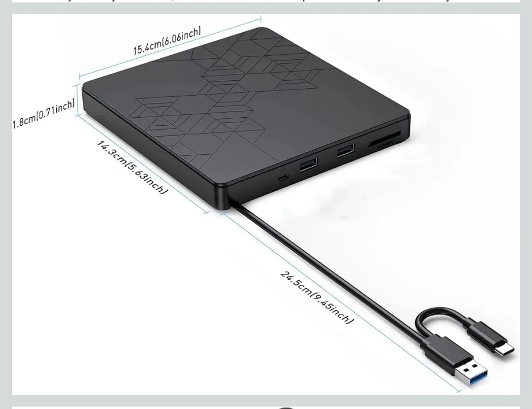 External DVD Drive Burner Reader Writer Rewriter - photo 5