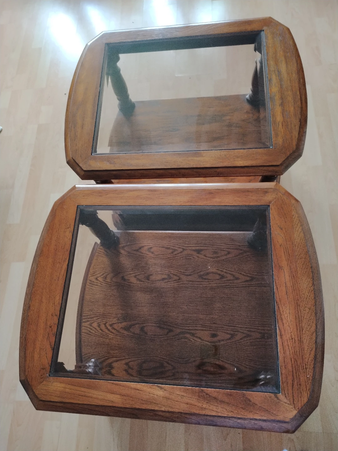 Pair of vintage Sklar Peppler end/side tables - photo 4