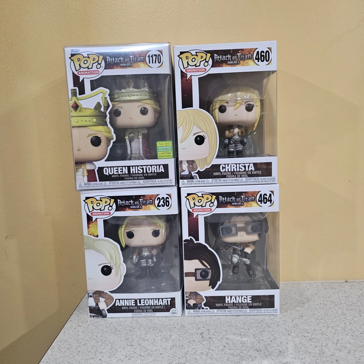 Funko Pop Attack on Titan Set of 4 Figures