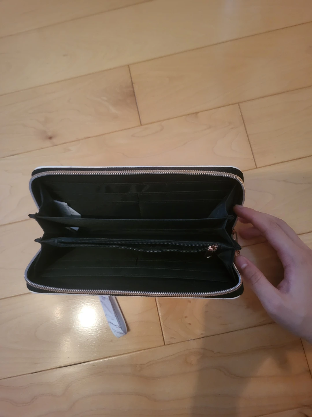 Marble Print Zip Wallet with Wristlet - photo 2