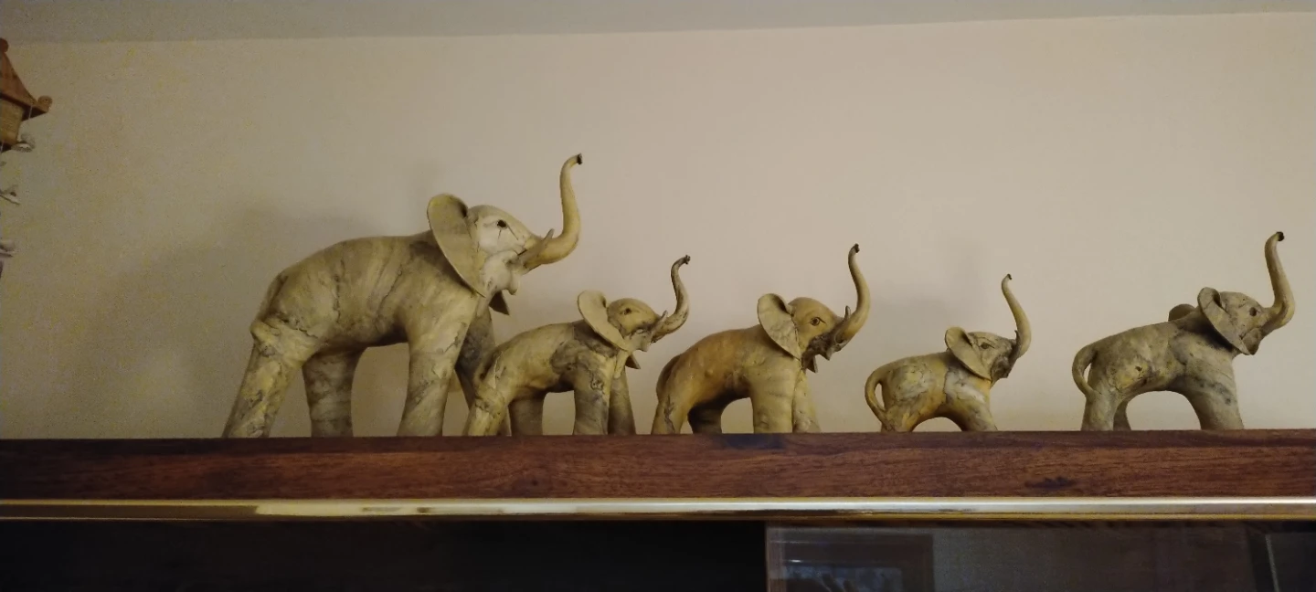 Set of 5 Decorative Elephant Figurines