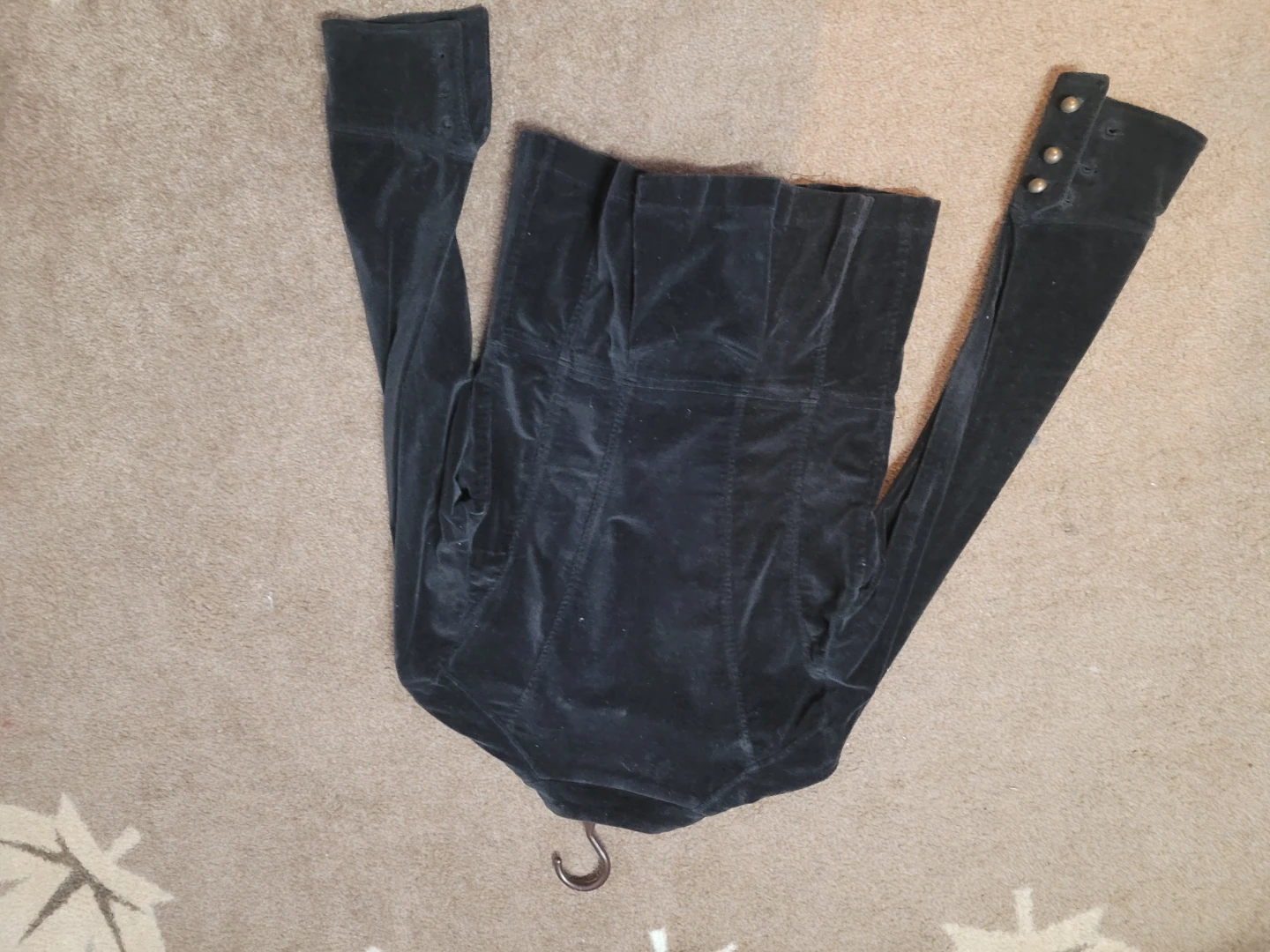H&M Black Velvet Military Jacket - photo 2