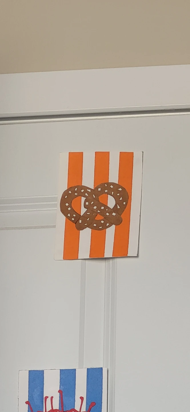 Handmade pretzel wall art