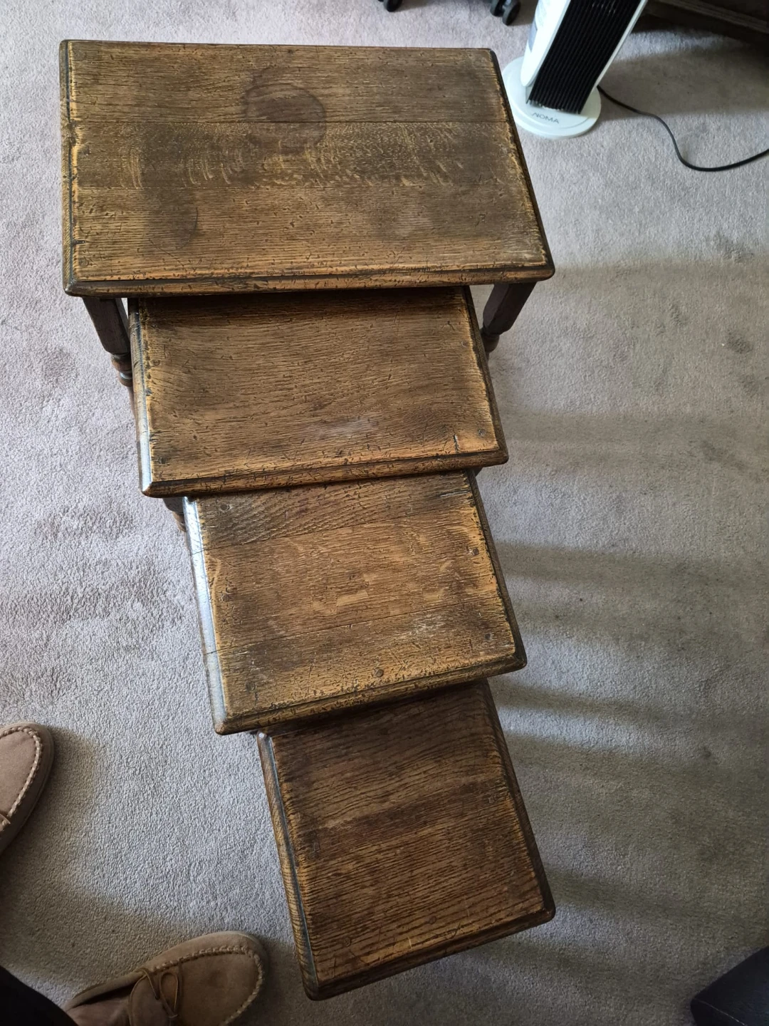 Vintage Solid Wood Nesting Tables