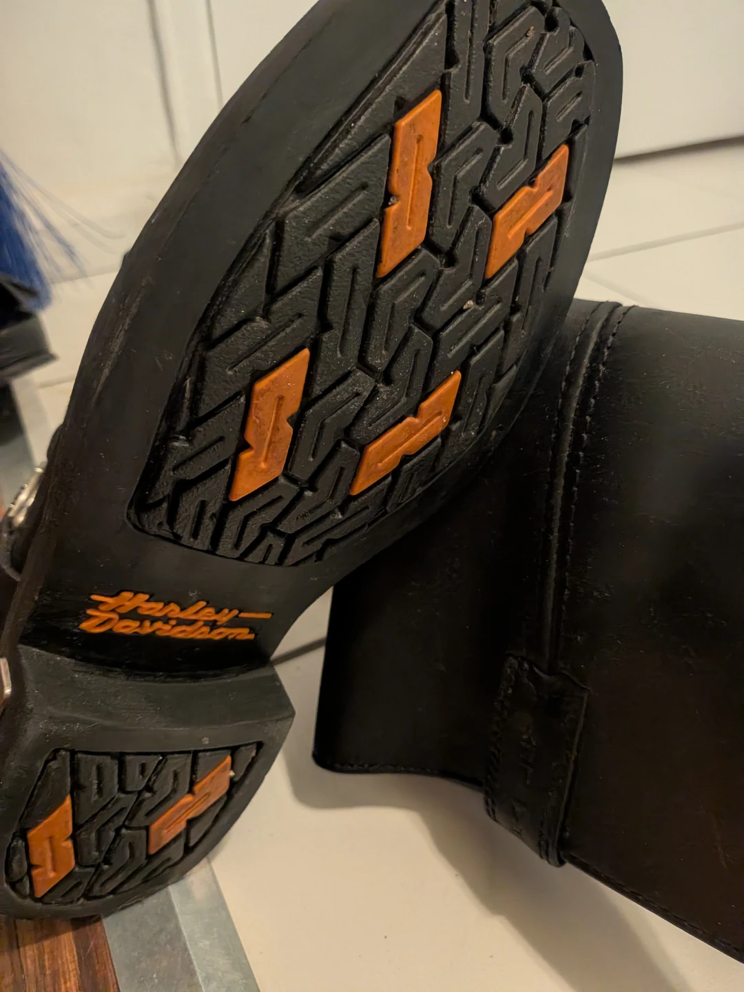 Harley-Davidson Black Leather Motorcycle Boots - photo 2