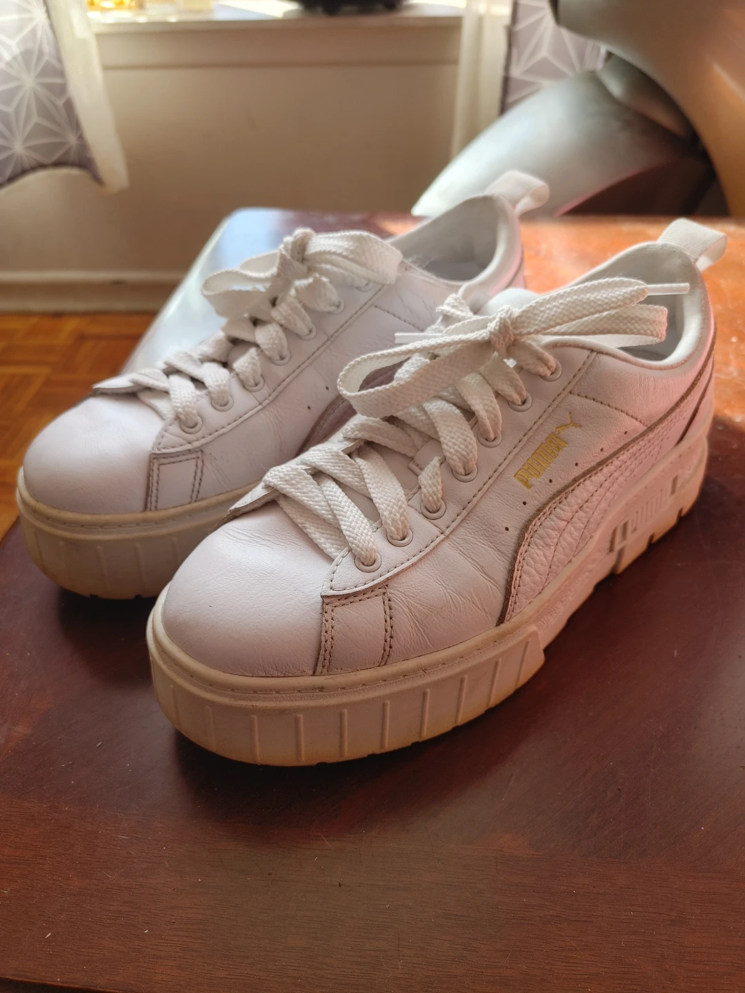 Puma Platform White Sneakers Size5