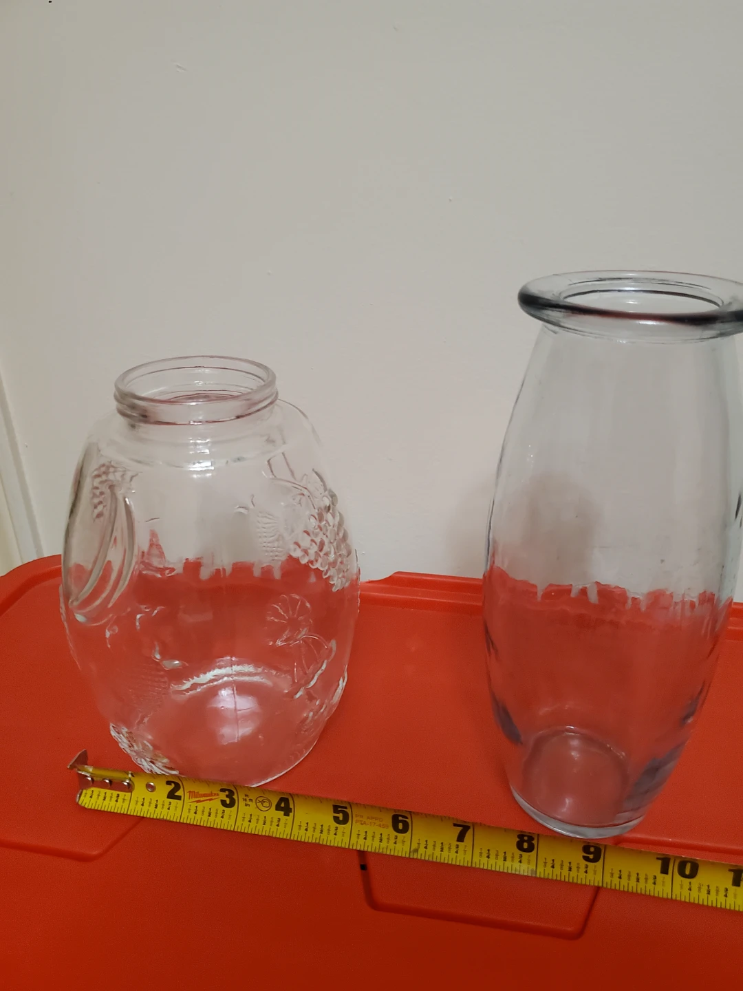 Two Clear Glass Decorative Vases - photo 3