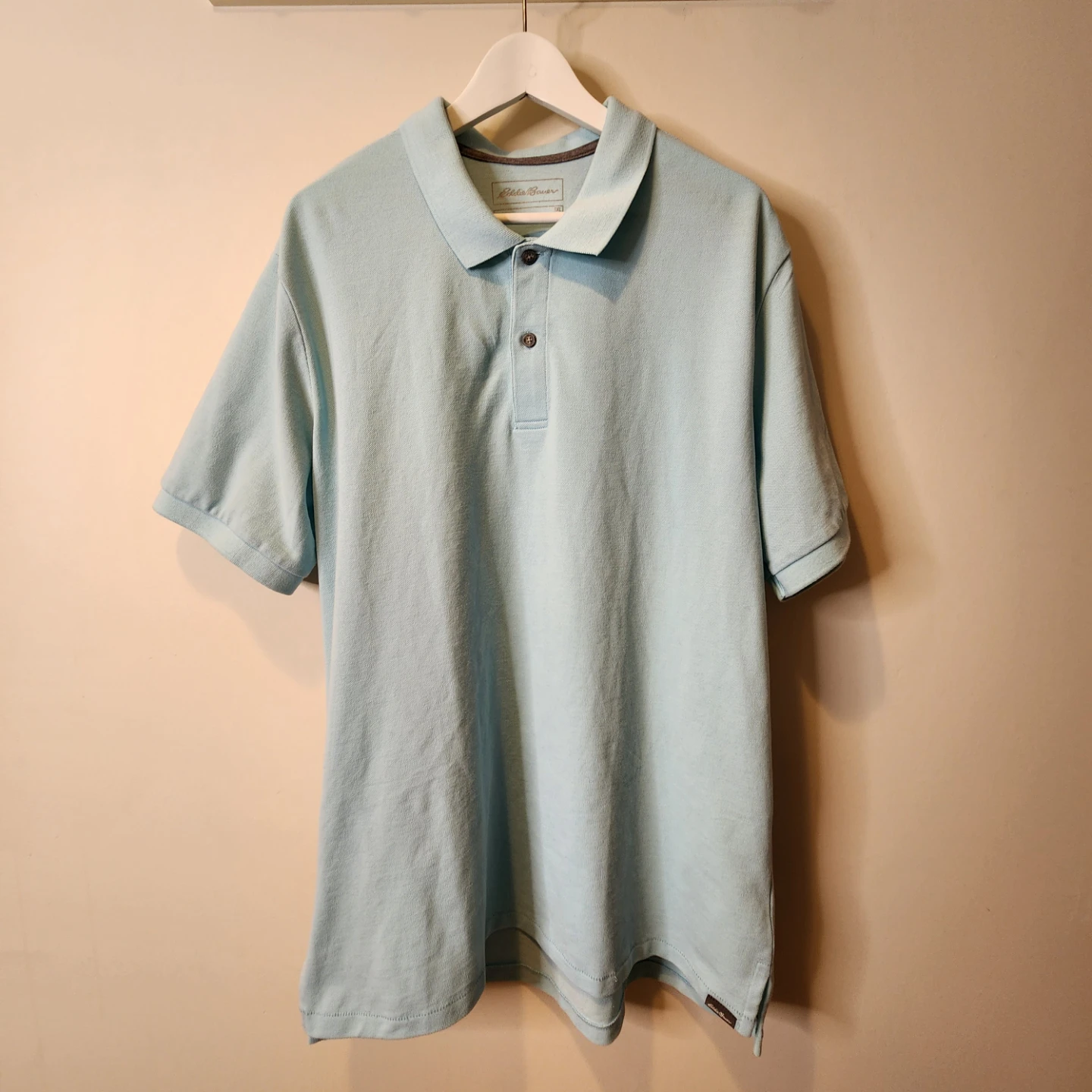 Eddie Bauer Men's Light Blue Polo Shirt
