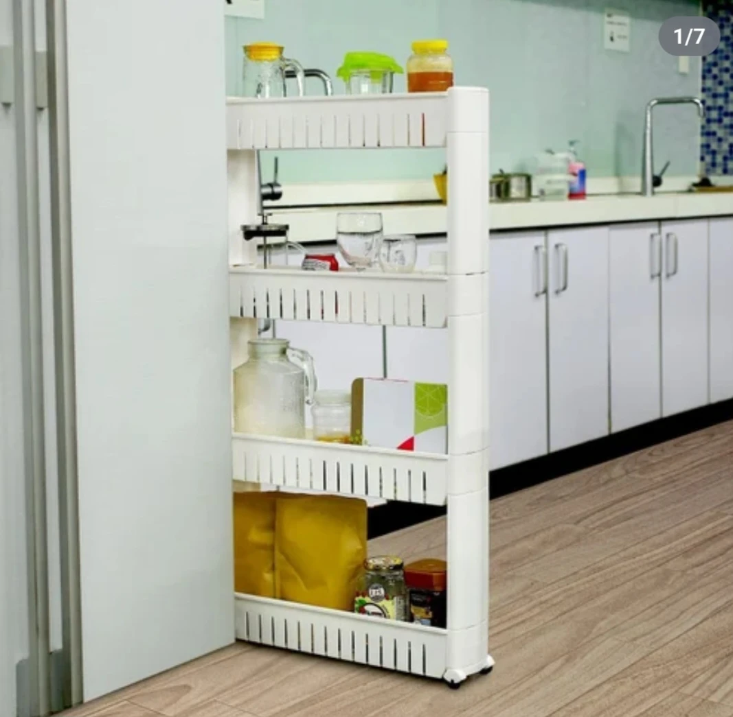 4-Tier Slim Rolling Storage Cart - photo 3