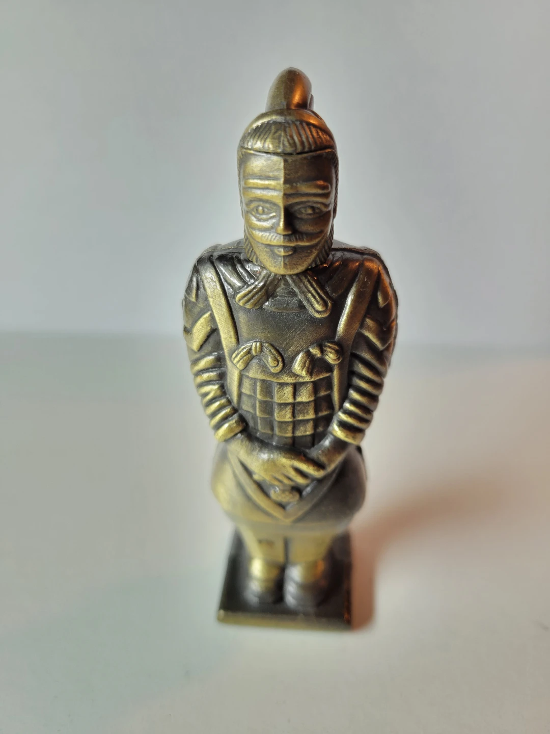 Terracotta Warrior Brass Figurine Box