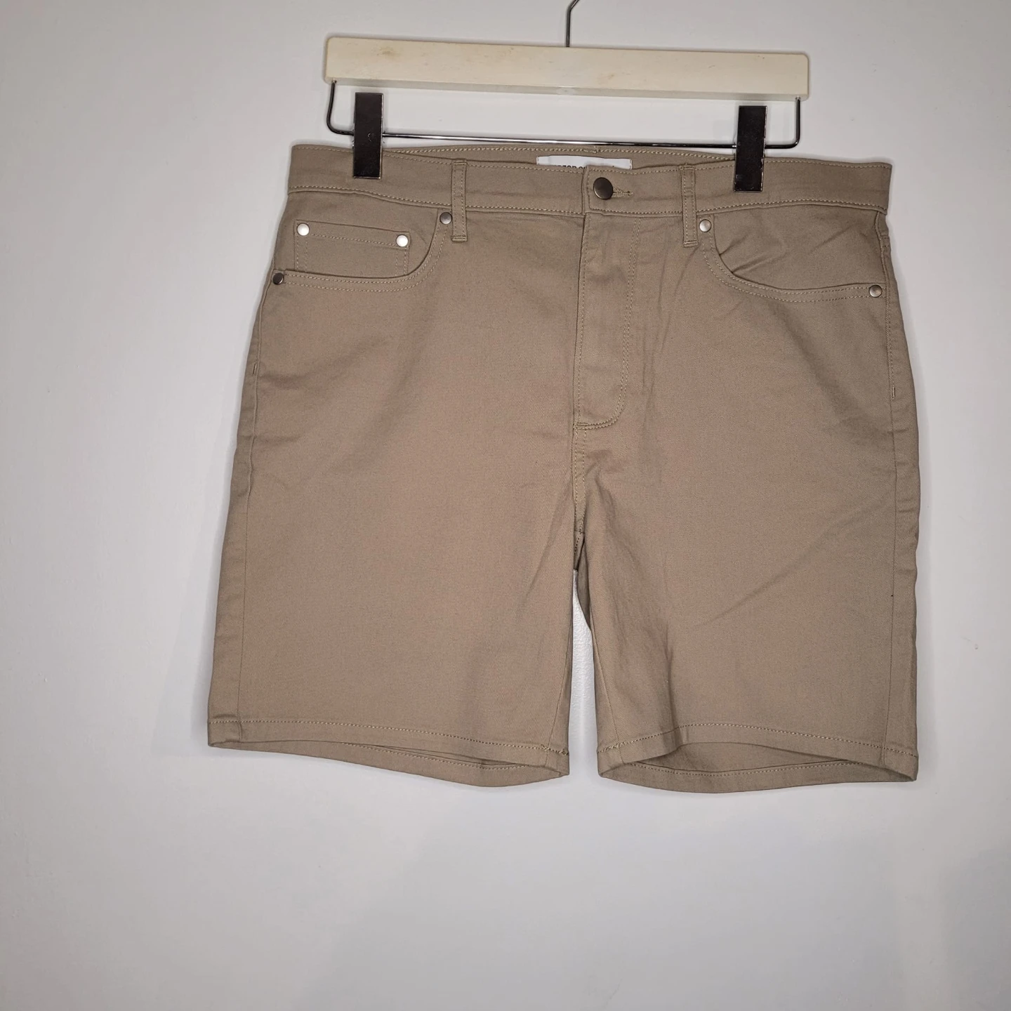Mens Khaki Cotton Shorts - photo 2