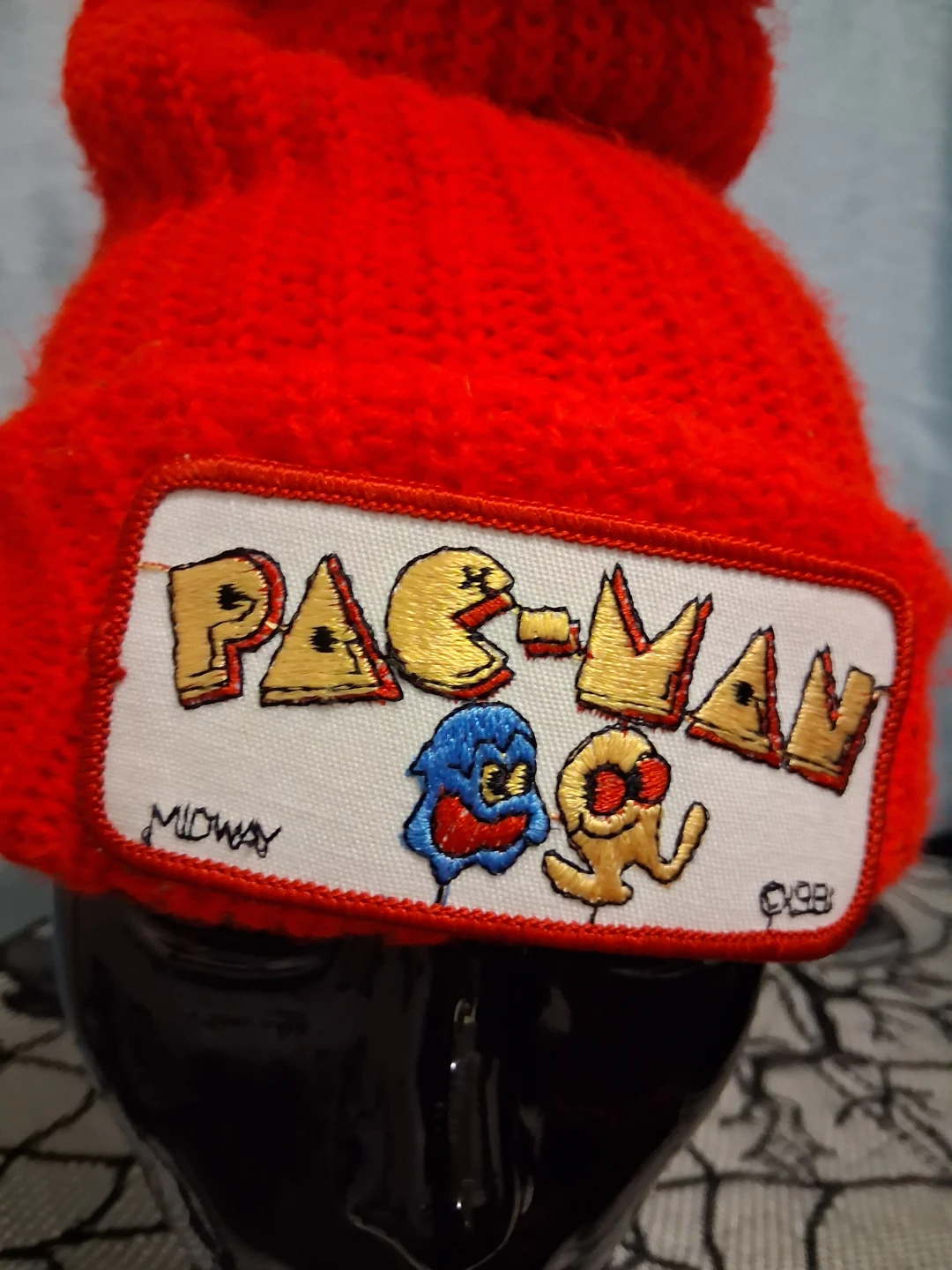 Red Pac-Man Pom-Pom Beanie 1981 - photo 2